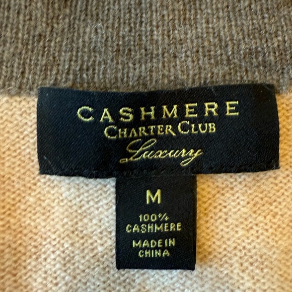 Charter Club women’s luxury open front cardigan cashmere sweater size medium. - Picture 6 of 7